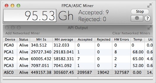 MacMiner interface