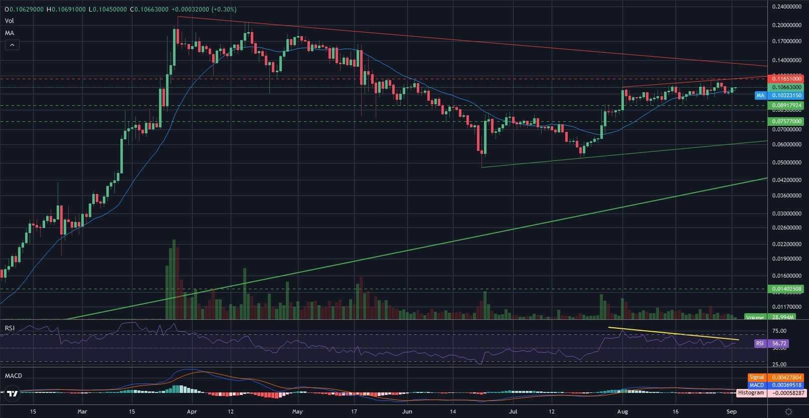 ANKR/USD günlük logaritmik grafik