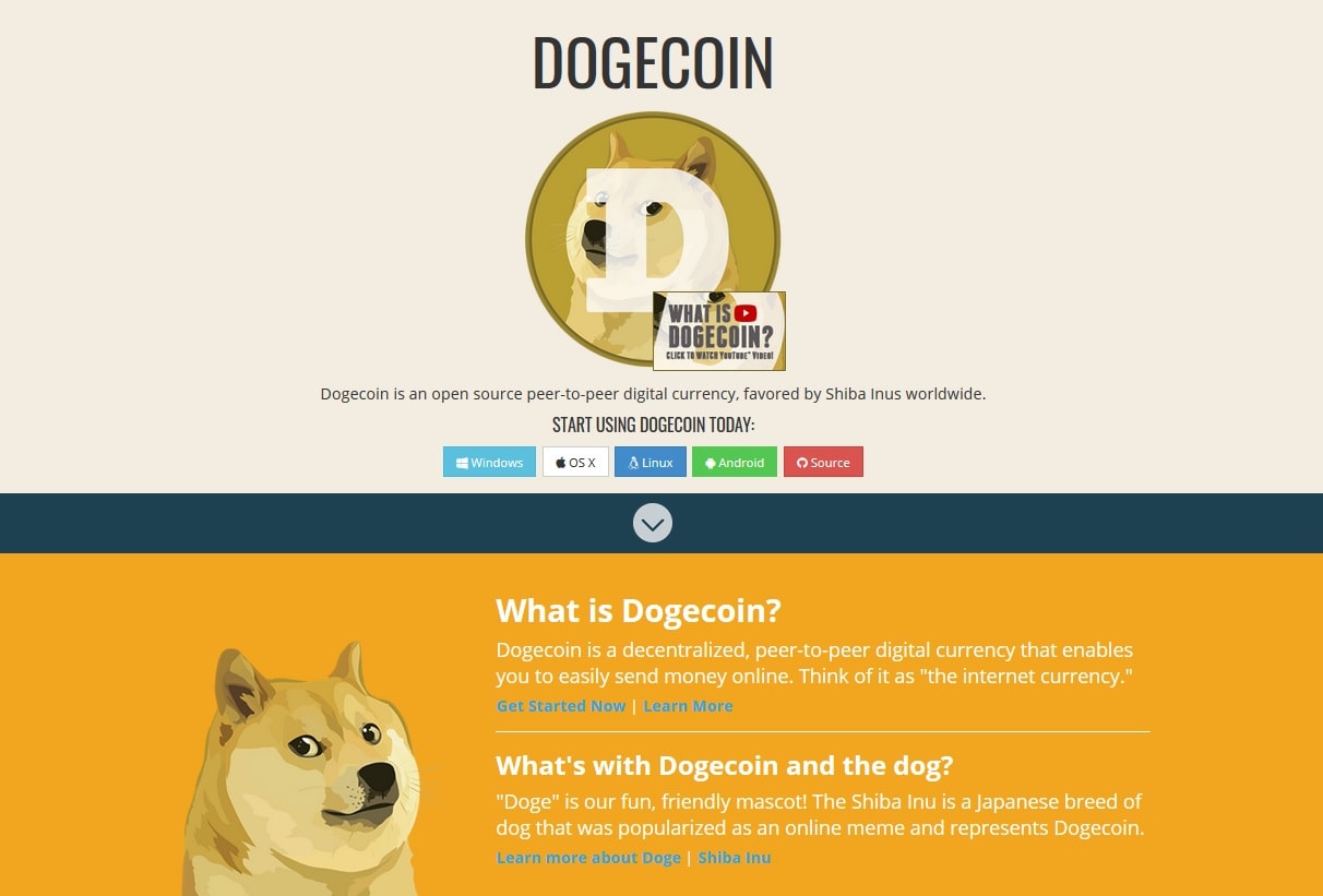 Dogecoin website