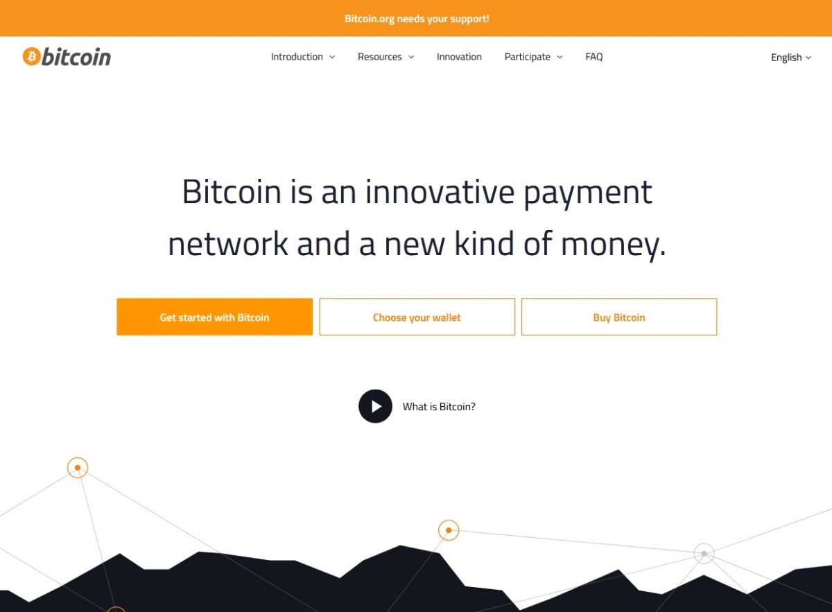 Bitcoin's website