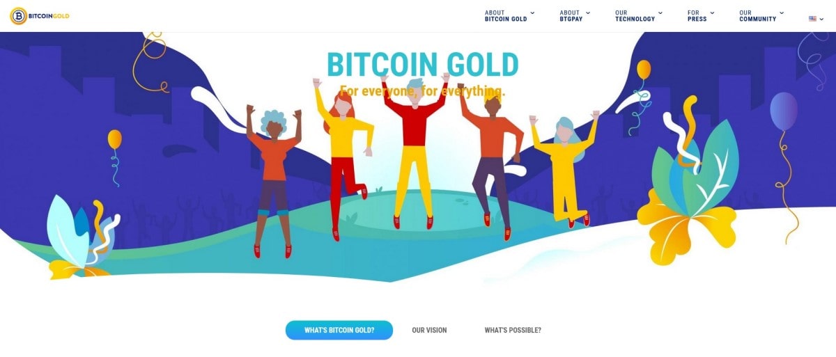 Bitcoin Gold's website