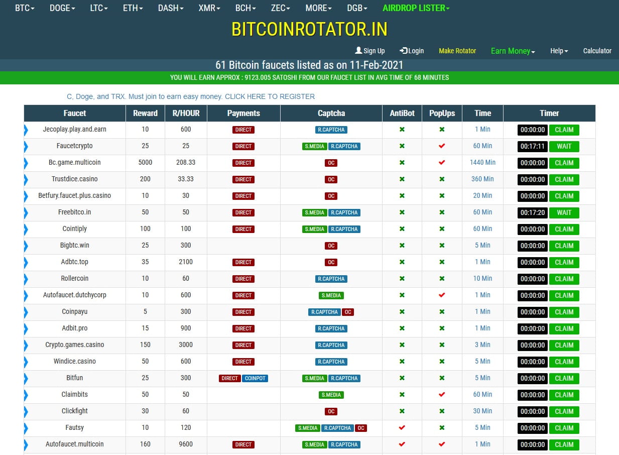 btc faucet rotator