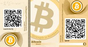 Commercially-produced paper BTC wallet
