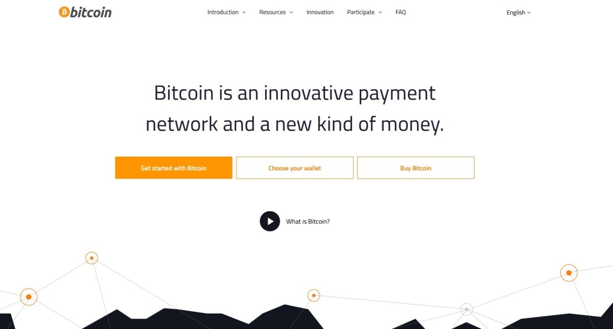 Bitcoin's website