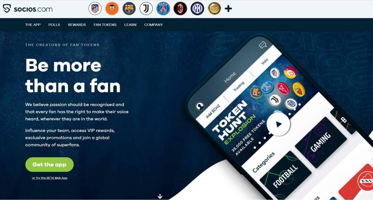 Socios.com platform