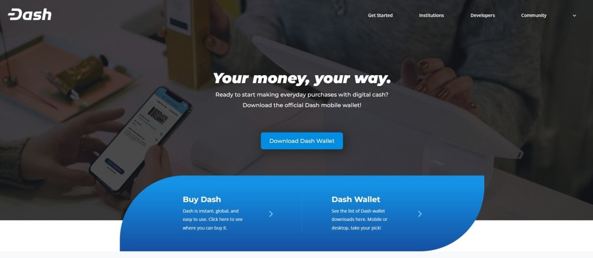 Dash's website