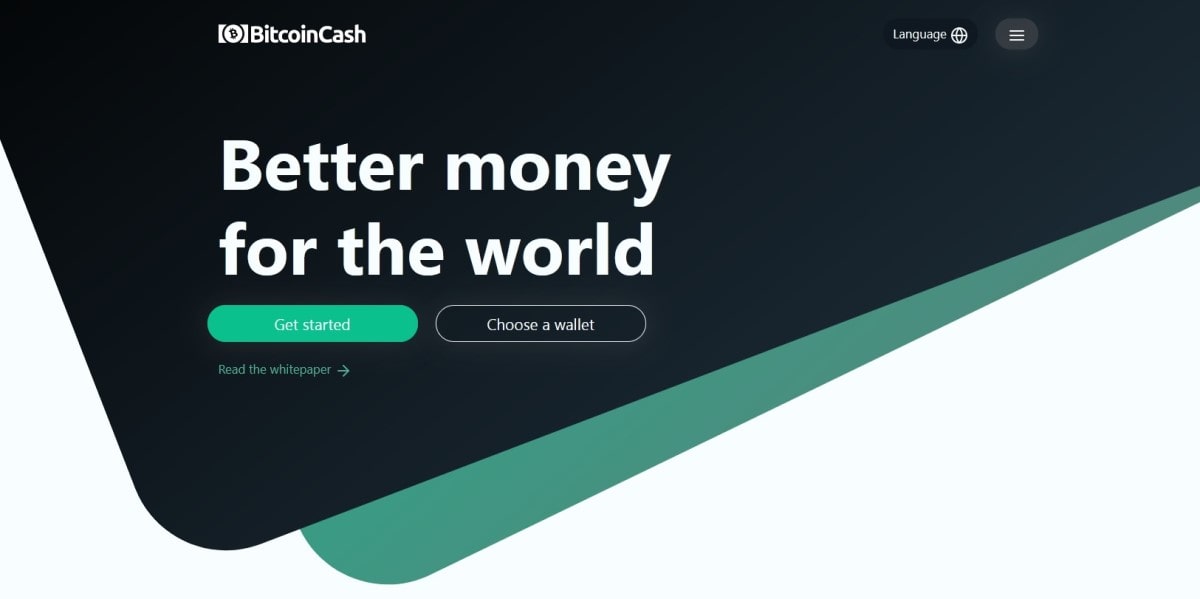 Bitcoin Cash's website