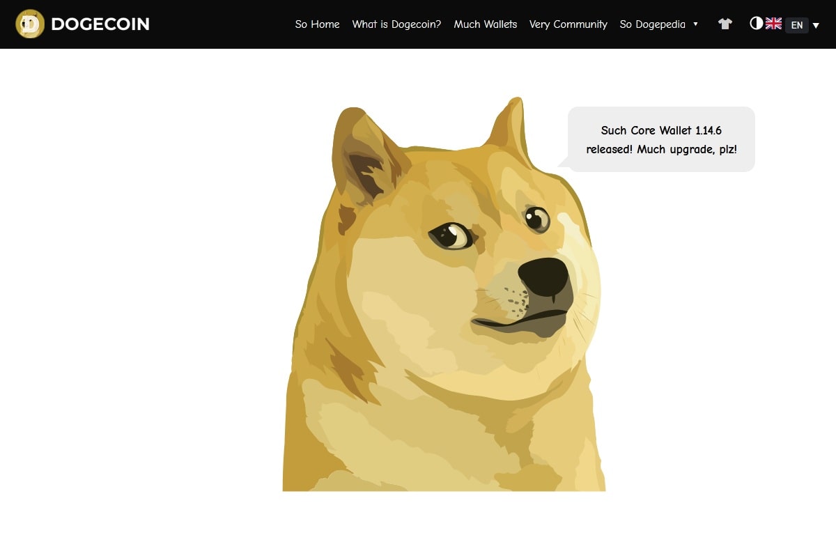 Dogecoin's website