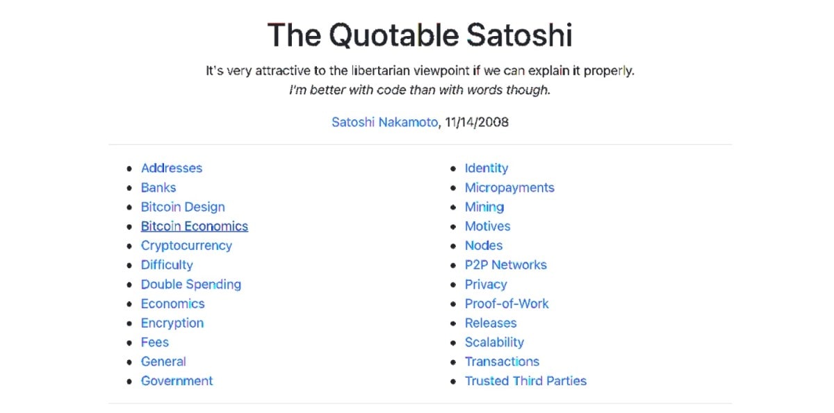 SNI Satoshi Nakamoto quotes