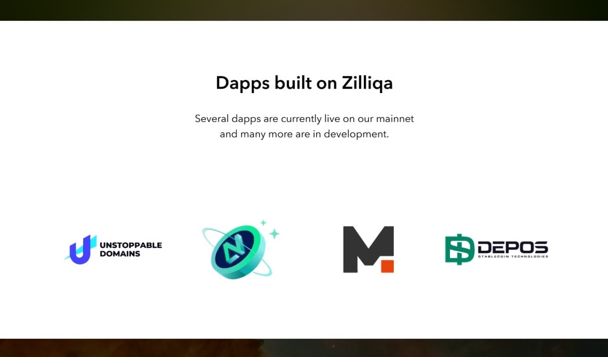 dApps built on Zilliqa