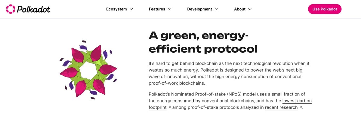 Polkadot green coin cryptocurrency