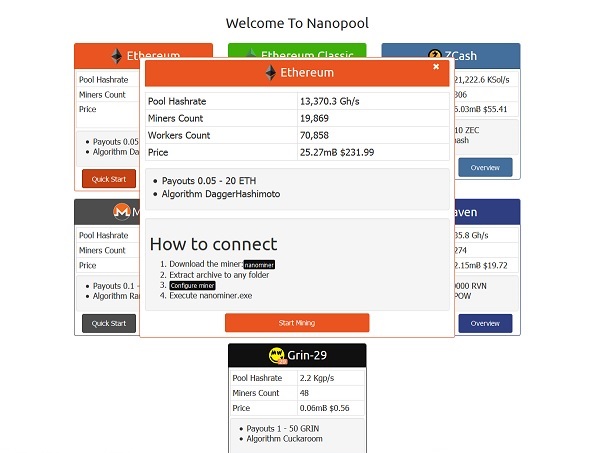 Nanopool.org mining pool