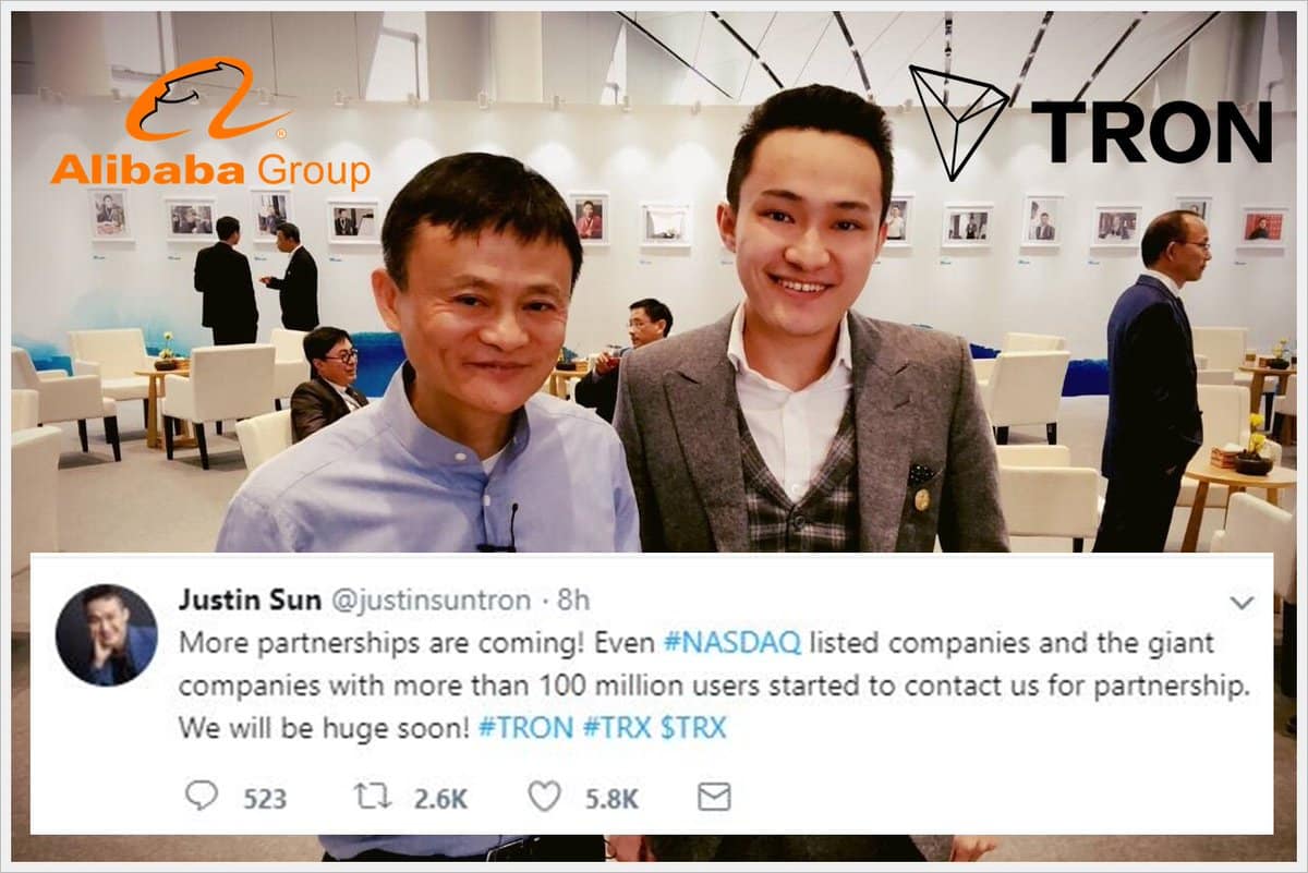 Justin Sun und sein Mentor Jack Ma.
