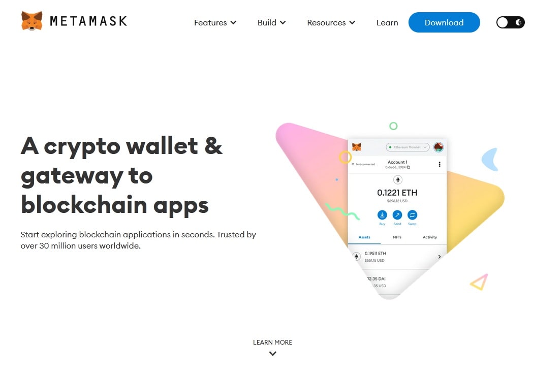 MetaMask's website