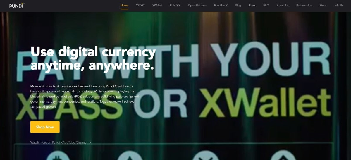 Pundi X's website