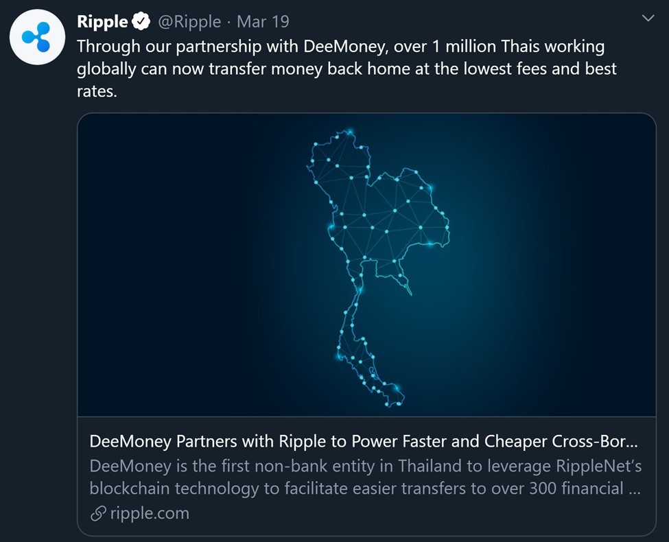 DeeMoney Partners with Ripple to Power Faster