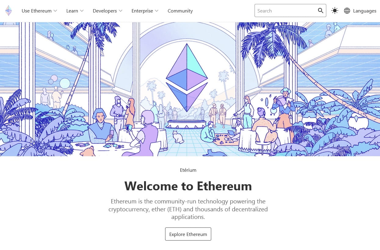 Ethereum's website