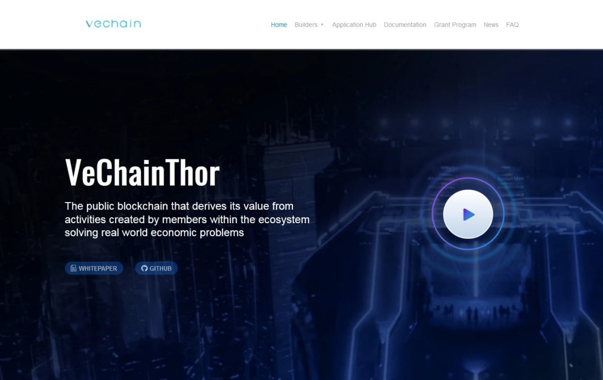 VeChainThor's website