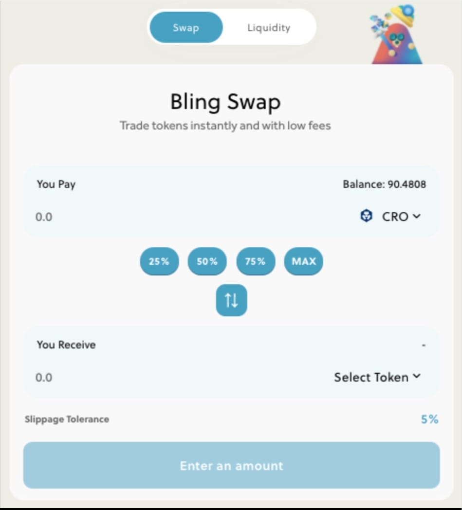Bling Swap Interface
