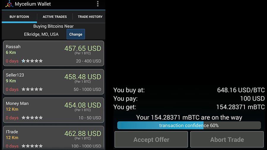 How to convert bitcoin wallet to cash money