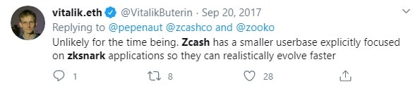 Vitalik Buterin on Zcash's prospects