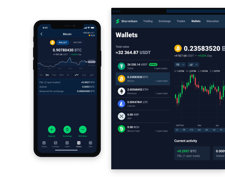 Bitcoin Wallet App For Ios And Android Btc Wallet Desktop Stormgain